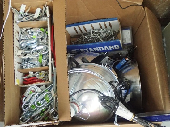 Misc Lamps, Pins, Hooks, J-Bolts, Eyebolts and Turnbuckles - Qty - 355