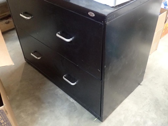 Used 2 Drawer Lateral File Cabinet Black - Qty - 1
