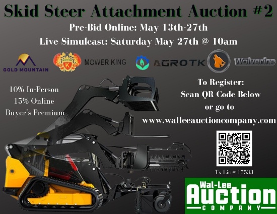 Skid Steer Attachments Auction #2