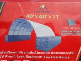 Unused 2022 Gold Mountain t-C4040-Square tube-300gsm PE Dome Container Shelter. CSA/TUV Snow Rating