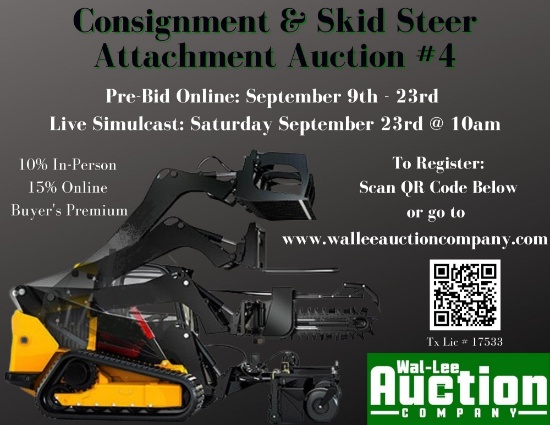 Consignment & Skid Steer Attachments Auction #4