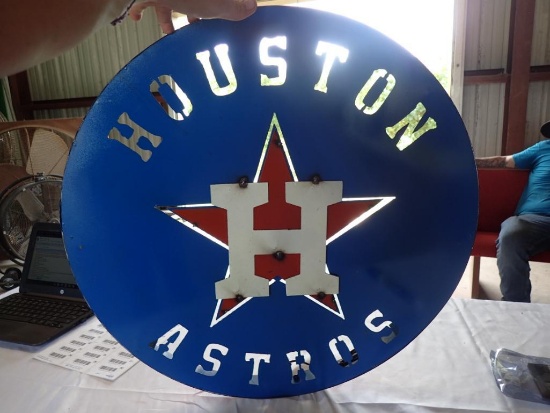 Metal Astros Sign -With Lights