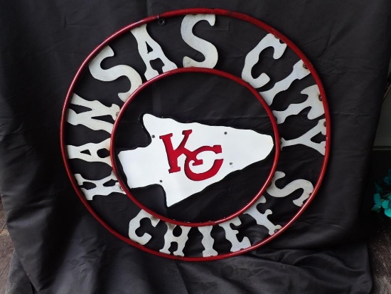 Metal Kansas City Cheifs Sign