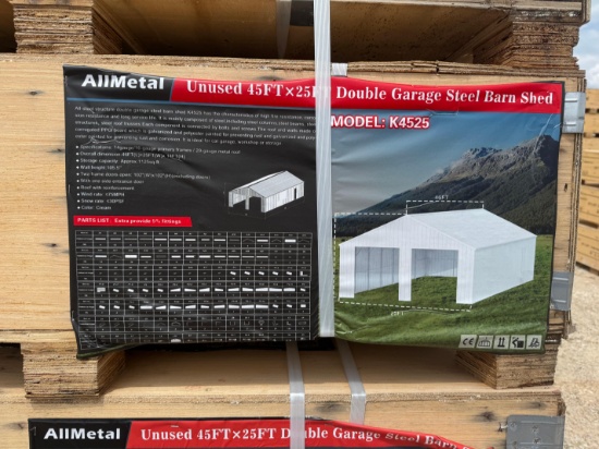 Double Garage Steel Barn Shed