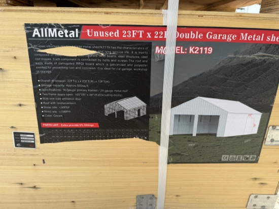 Double Garage Metal Shed