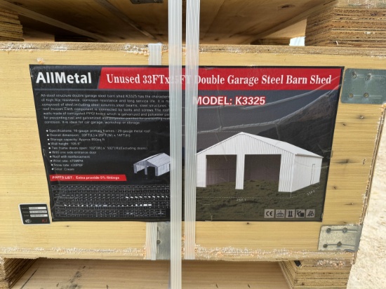 Double Garage Steel Barn Shed