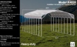 40ft x 20ft SteeI Carport Shed - Model # K4020