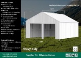 23ftx22ft Double Garage Metal shed - Model # K2223