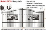 7FT(H)x 20FT(L) Metal Farm Driveway Gate - Model # K0720