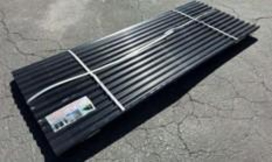 Unused Black Metal Roof Panels L8'ft.xW3'ft (30PCS)