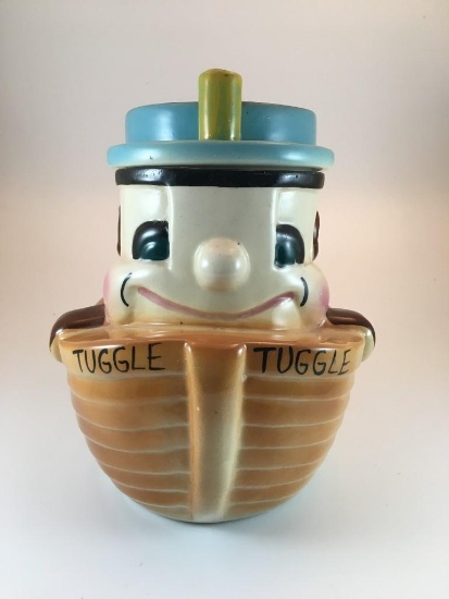 Vintage Tugboat Cookie Jar 1940's Rare
