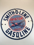 Smith-O-Lene Vintage Porcelain Gasoline Sign