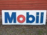 Large 1960s - 1970s Era Metal and Fiberglass Mobil Gasoline Original Sign
