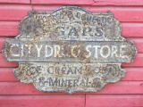 Vintage Metal Drugstore Cigar Sign