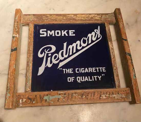 Original Piedmont Cigarette Porcelain Sign