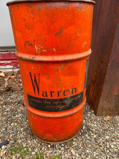 Original Warren Chemical Co Ohio 50 Gallon Drum