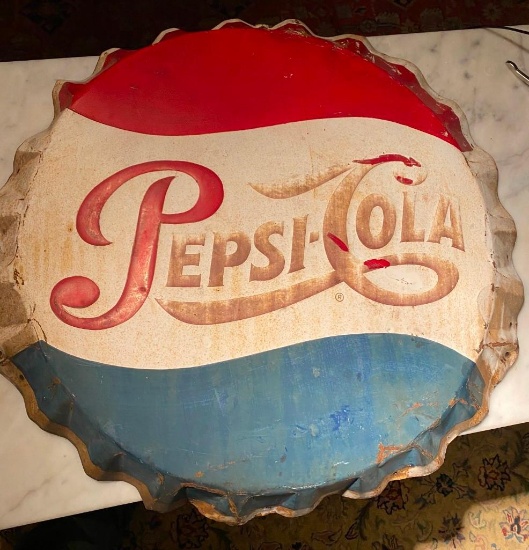 Original Pepsi Cap Sign