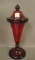 Co-Op Flint Ruby Rose leaf Ftd Covered Urn Measures 15