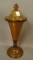 Co-Op Flint Amber Rose leaf Ftd. Covered Urn Measures 15