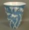 Phoenix Blue Shadow Freesia Flared Vase Measures 8 1/4