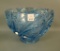 Consolidated Crystal Blue Line 700 Bowl Measures 6 1/2