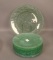 Consolidated Green Wash Olive Platter & 7 Plates Platter Measures 12