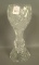 Brilliant Cut Glass Dome Ftd. Vase Has Geometric Design.  Measures 10 1/2