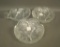 3 Pc. Brilliant Cut Glass Lot Handled Nappy, and Pair of Small Bowls