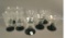Nine Piece Elegant Tumbler Lot 4 Tiffin Byzantine Black Ftd  Tumblers & 5 Fry? Black Ftd  Champagne'