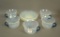 Fry Foval Delft Blue 12 Pc Lot 5 Cups, 5 Saucers  PLus 2 Extra Saucers