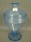 Fry Lt/Blue Ftd Round Water Lamp Has Controlled Bubble & Threading. Measures 9