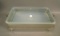 Fry Opalescent Oven Ware Server W/ Metal Holder Square Handled Server