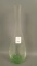 Fry? Crystal Green Controlled Bubble Bottle/ Vase Measures 11
