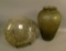 2 Consolidated Glass Items Smokey Topaz Florentine 9