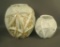 Pair of Consolidated and Sinclair Items Milk Glass 10 1/2