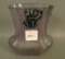 Consolidated Amethyst/Black Chintz Vase Small Bulbous 7