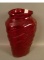Consolidated Cranberry Flash Triangle Vase Measures 10