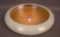 Steuben Gold Calcite Rolled Bowl Center Rolled Float Bow. Measures 12 1/4