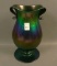 Imperial Freehand Smoke Two Handled Ftd. Vase Has Original Label . Measures 9 1/4