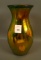 Imperial Freehand Hanging Hearts Vase Cobalt/ Orange Hanging Hearts. Measures 8