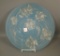 Phoenix Blue/Crystal Frosted Jonquil Platter Measures 12 1/2
