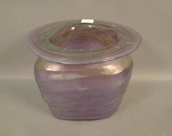 Consolidated Catalonian Tri Cornered Vase Amethyst Wash.