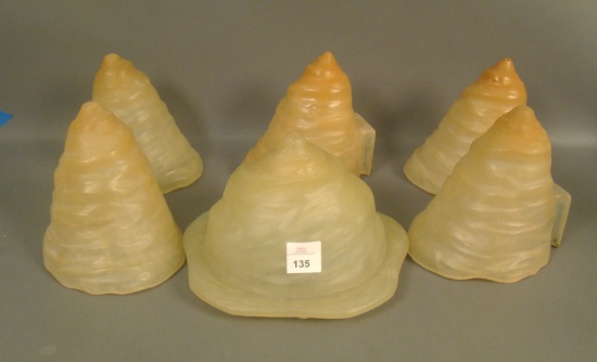 5 Consolidated Catalonian Honey Chandelier Shades Five Shades Including Center Shade