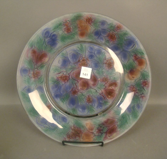 Consolidated Multi Colored 5 Fruits 12" Platter Has Small Bruise as Seen