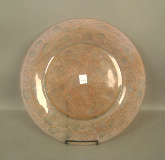 Consolidated Pink Wash 5 Fruits Platter Measures 14 1/8"