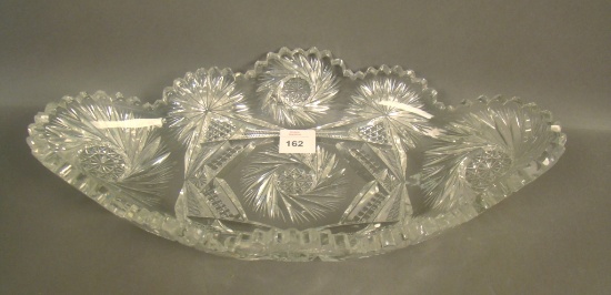 Brilliant Cut Glass Lg Oval Tray