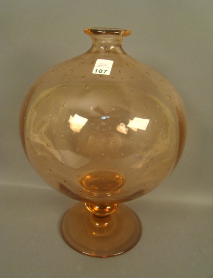 Fry Pink Round Ftd. Controlled Bubble Water Lamp Measures 11 " Tall