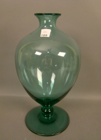 Fry Teal/Green Ftd. Round Water Lamp 12" Tall