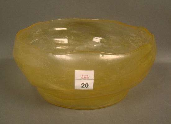 Consolidated Honey Catalonian lg Round Bowl Measures 4" X 9"