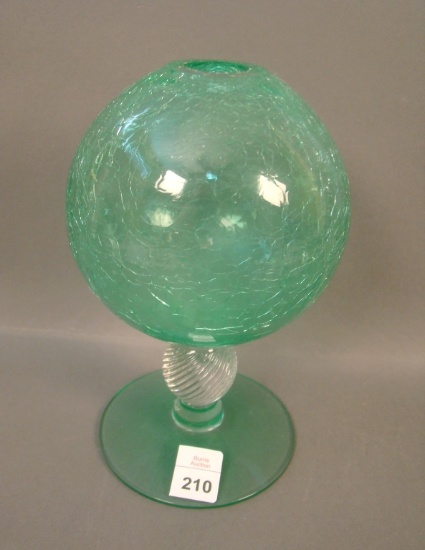 Fry Green Crackle Ftd. Ivy Ball 8" Tall